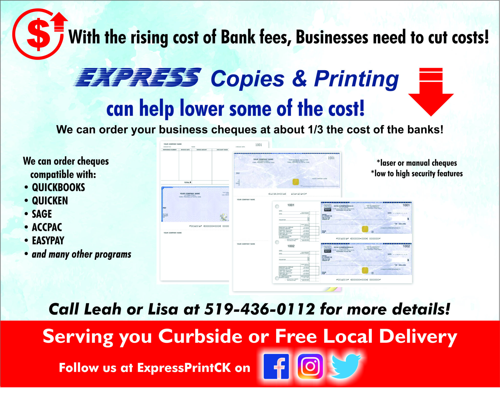 Check your Cheques - Express Printing & Copies
